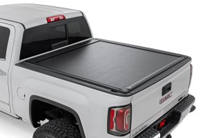 Chevrolet Silverado 1500 Classic Powered Retractable Bed Cover - Rough Country - Matte Black - 2019+